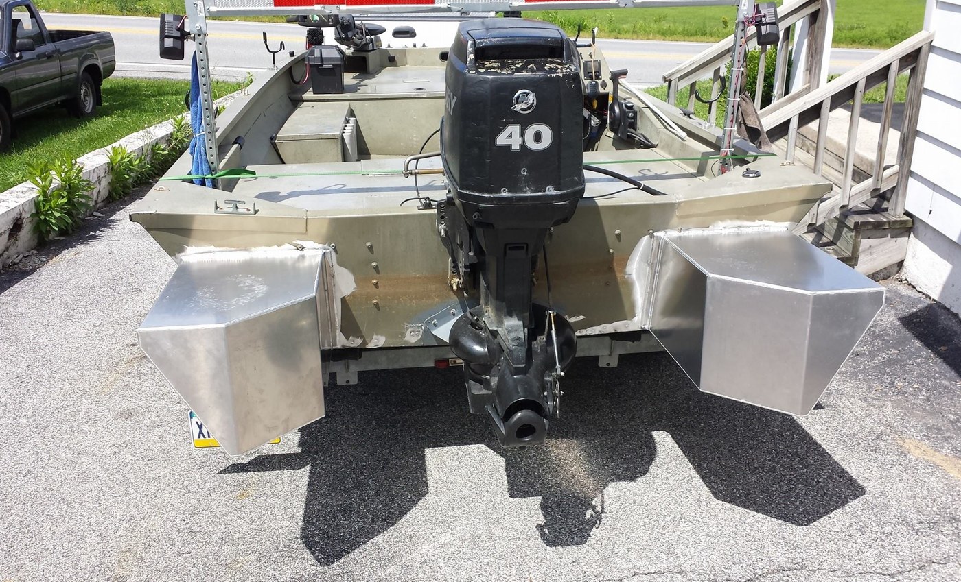 Aluminum boat storage boxes