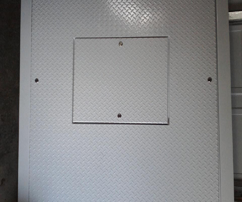 Diamond plate access panel work