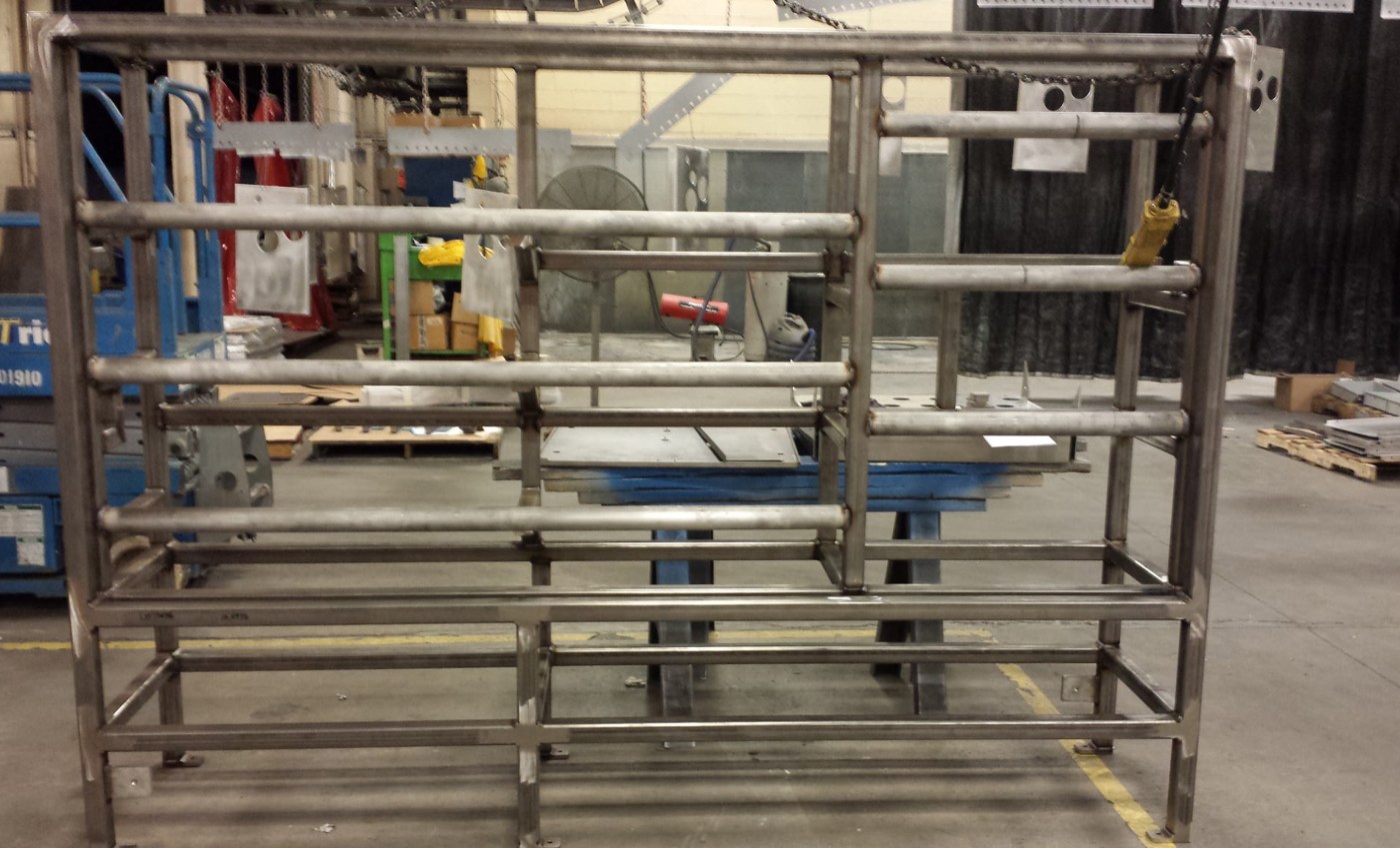 Welded tube railing and framework fabrication